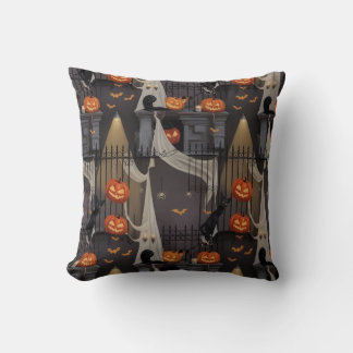 Mysterieuze nacht kat en pompoen patroon - Hallowe Kussen