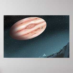 Mysterieuze nacht waarin reusachtige sterren zicht poster