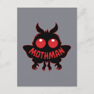 Mysterieuze Schaduw van de Roodogige Motman Briefkaart