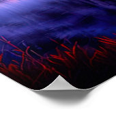 Mysterieuze verlichting van de boom van het meer poster (Hoek)