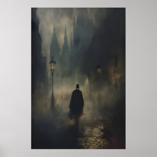 Mysterieuze Victoriaanse Man Jack the Ripper Wande Poster