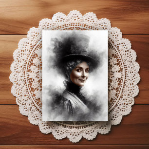 Mysterieuze Victoriaanse Vrouw Portret Kunst Briefkaart