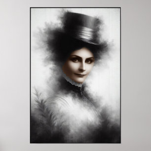 Mysterieuze Victoriaanse Vrouw Portret Kunst Poster