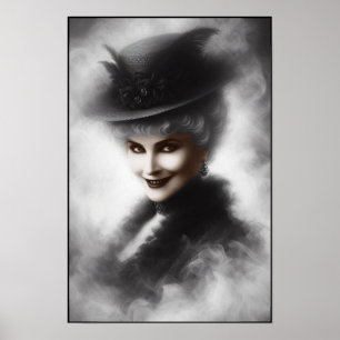 Mysterieuze Victoriaanse Vrouw Portret Kunst Poster