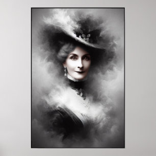 Mysterieuze Victoriaanse Vrouw Portret Kunst Poster