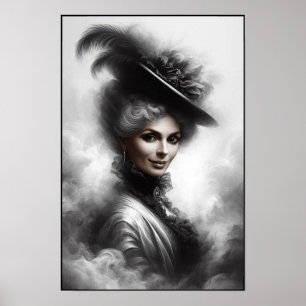 Mysterieuze Victoriaanse Vrouw Portret Kunst Poster