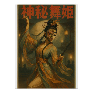 Mysterieuze vrouw danser uit het oude China Perfect Poster