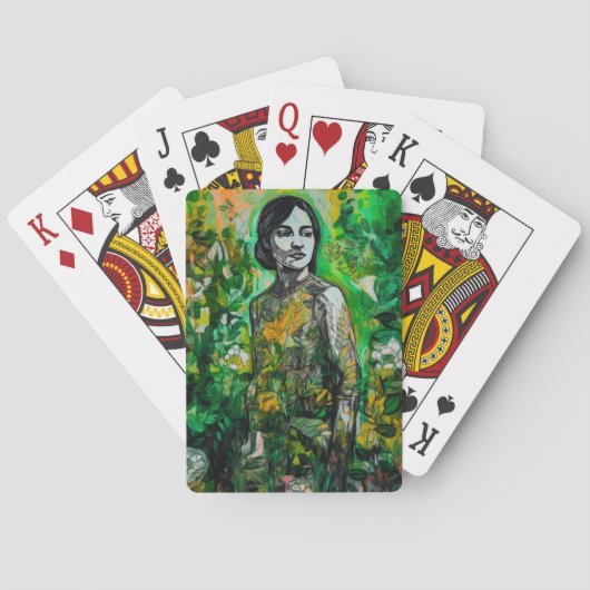 mysterieuze vrouw pokerkaarten (Achterkant)