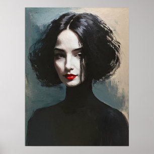 Mysterieuze Vrouw Portret Muurkunst Poster