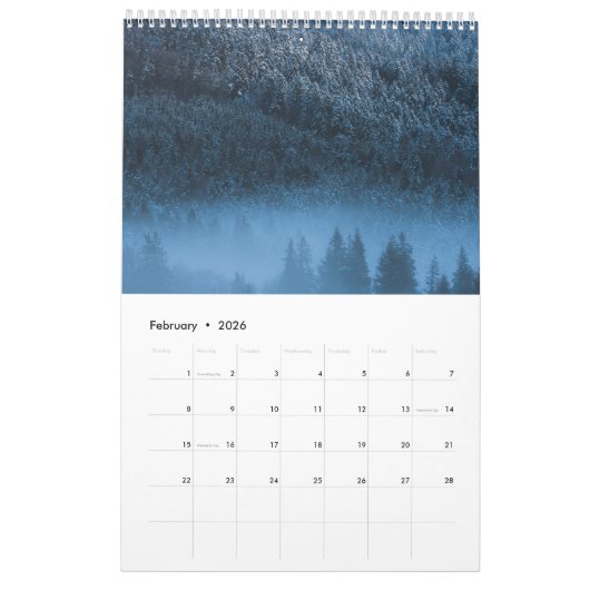 Mysterieuze winter landschap fotokalender kalender (Feb 2026)
