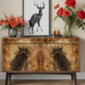 Mysterieuze  Wise Uil Script Decoupage Print Tissuepapier