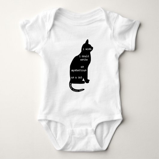 Mysterious als Cat Edgar Allan Poe Quote Romper (Voorkant)