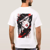 mysterious anime girl t-shirt (Achterkant)