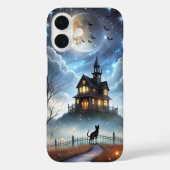 Mysterious Black Cat Halloween Phone Case  (Achterkant)