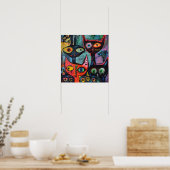Mysterious Cats - Impression d'art Whimsical (Cuisine)