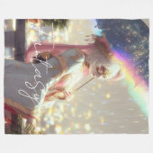 Mysterious Fantasy Girl - Ocean Art Aesthetic Fleece Deken (Voorkant (Horizontaal))