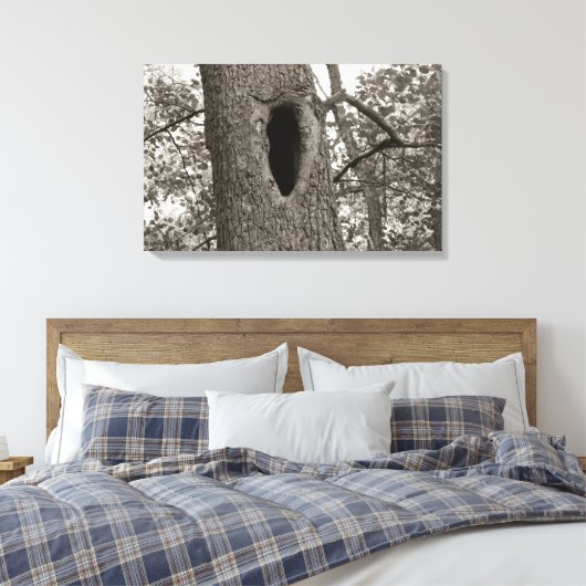 Mysterious Hole (Sepia) Canvas Afdruk (Insitu (Slaapkamer))