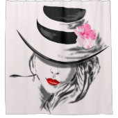 Mysterious Lady Shower Curtain Douchegordijn (Voorkant)