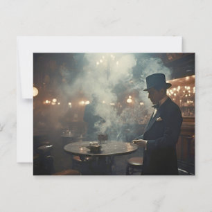 Mysterious Magician Night Club uit de jaren 50 Briefkaart