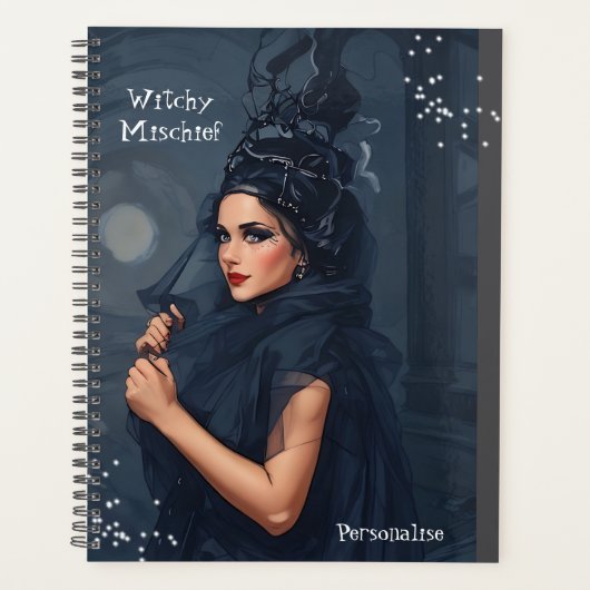 Mysterious Moon Witchy Citation GrayJournal (Devant)