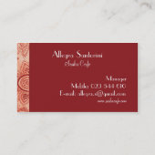 Mysterious Paisley Visitekaartje (Achterkant)