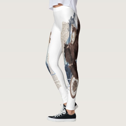 Mysterious Raven Collage -  en futuristisch Leggings (Links)