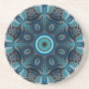Mysterious space mandala zandsteen onderzetter