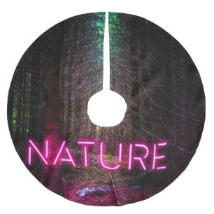 Mysterious spruce forest natuur neon magenta-teken kerstboom rok