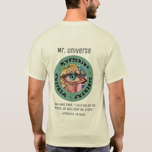 Mysterious Universe Psychedelic Retro T-Shirt (Achterkant)