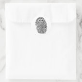 Mystery Black Fingerprint Ronde Sticker (Tas)