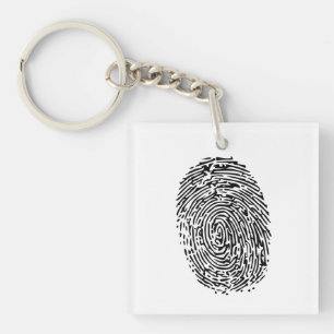 Mystery Black Fingerprint Sleutelhanger