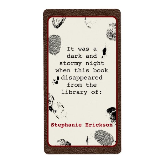 Mystery Book Label Design (Voorkant)