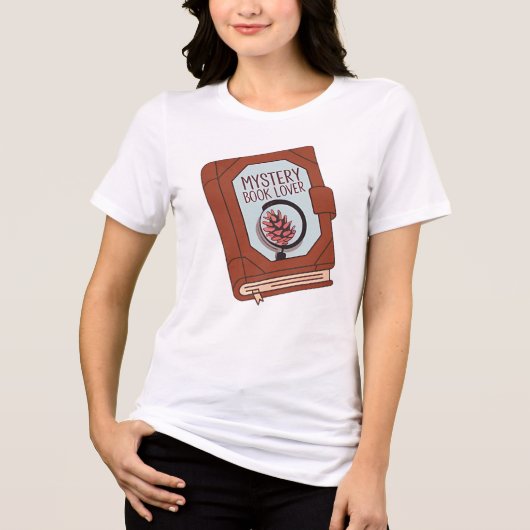 Mystery Book Lover Reader Tri-Blend Shirt (Voorkant)