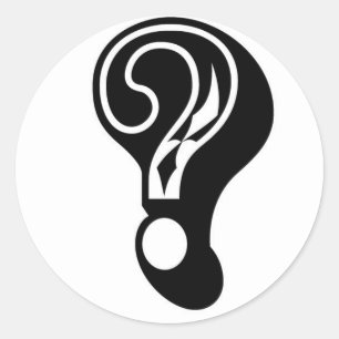 Mystery Box Bedrijf vraagteken Ronde Sticker