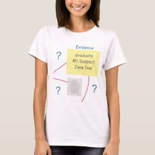 Mystery Crime Solving Evidence Board Afstuderen T-shirt