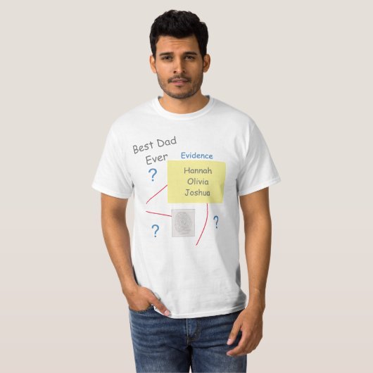 Mystery Crime Solving Evidence Board Beste Pap Ooi T-shirt (Voorkant volledig)