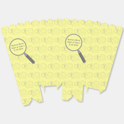 Mystery Crime Solving Evidence Board Popcorn Bedankdoosjes (Ongevouwen)
