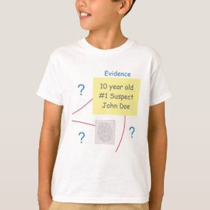 Mystery Crime Solving Evidence Board Verjaardag Jo T-shirt