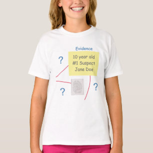 Mystery Crime Solving Evidence Board Verjaardag Me T-shirt
