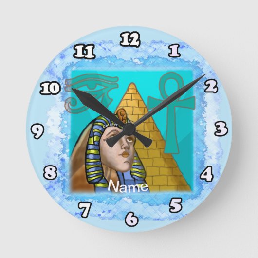 Mystery Egypt clock Ronde Klok (Voorkant)