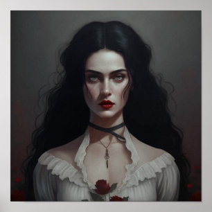 Mystery gothic vrouw vampire poster