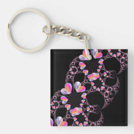 Mystery Heart Fractal Sleutelhanger