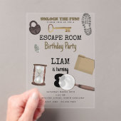 Mystery Kids Secret Agent Spy Detective Birthday Acryl Uitnodigingen (Insitu (Draagbaar))