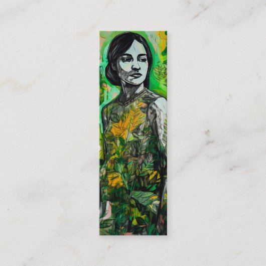 Mystery Lady-Bladwijzer Mini Visitekaartje (Voorkant)