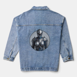 Mystery Lady in Zilveren Armor Denim Jacket
