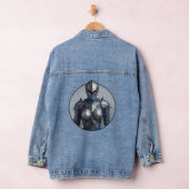 Mystery Lady in Zilveren Armor Denim Jacket (Hangar)