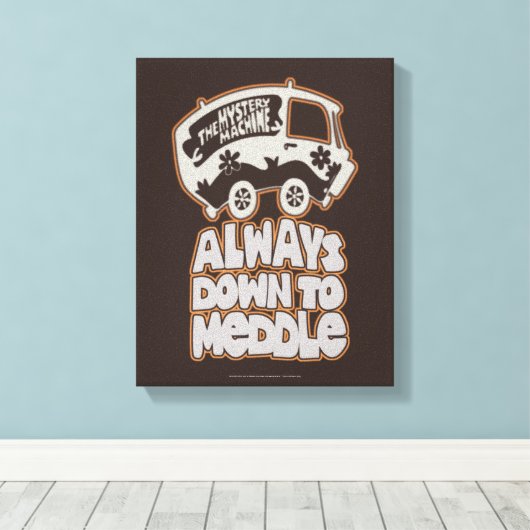 Mystery Machine "Altijd omlaag naar middelpunt" Canvas Afdruk (Insitu (Houten vloer))