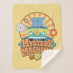 Mystery Machine Van Floral Graphic Sherpa Deken