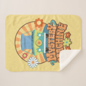 Mystery Machine Van Floral Graphic Sherpa Deken (Voorkant (horizontaal))