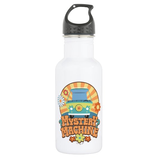 Mystery Machine Van Floral Graphic Waterfles (Voorkant)